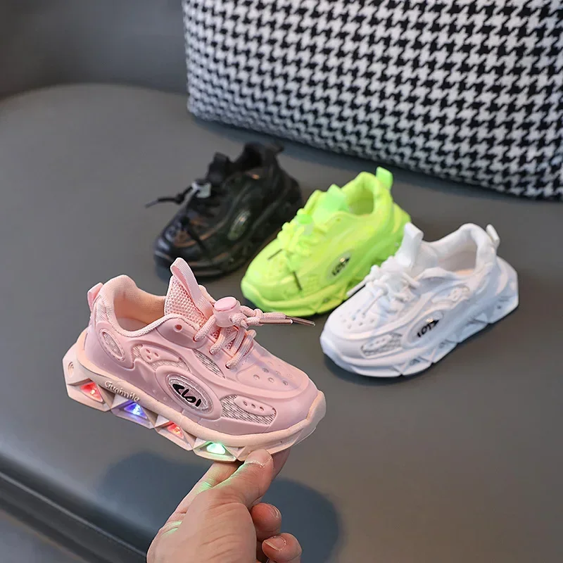 Chaussure led – baskets lumineuses semelle losanges