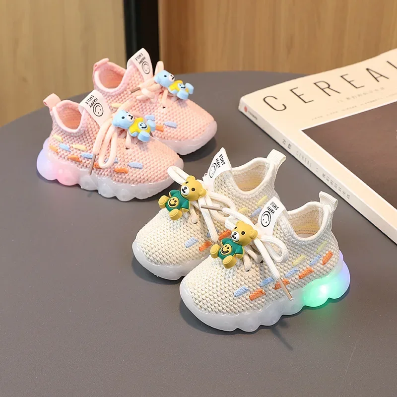 Chaussure led – baskets nounours lumineuses