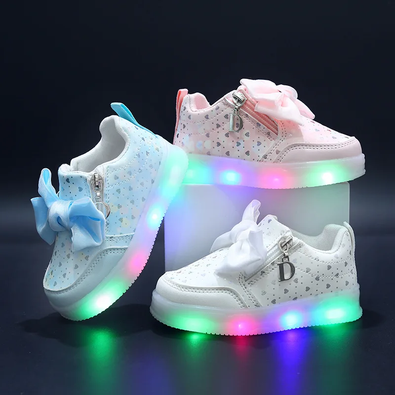 Chaussure led – baskets princesse à nœud
